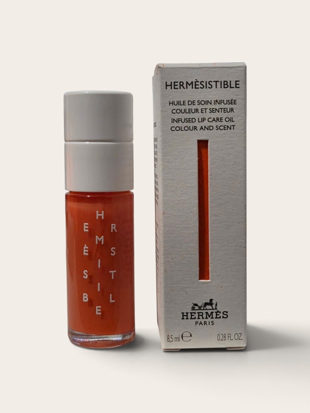 Hermès Infused Lip Care Oil "Beige Sapotille" 01 Brillant - NIB